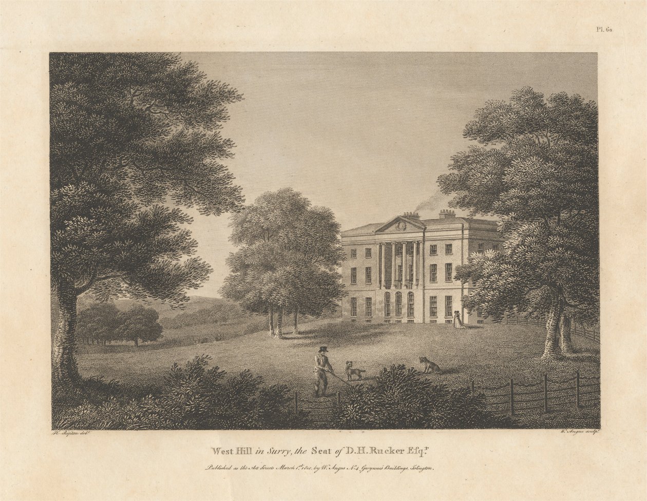 West Hill em Surrey, a Sede de D. H. Rucker Esqr. de William Angus