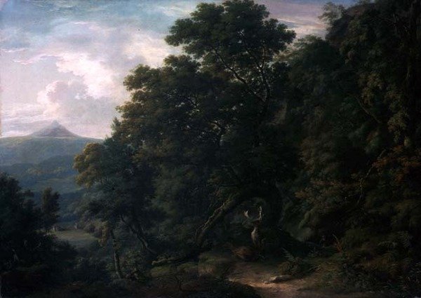 Vista da Powerscourt Demesne (óleo sobre tela) de William Ashford