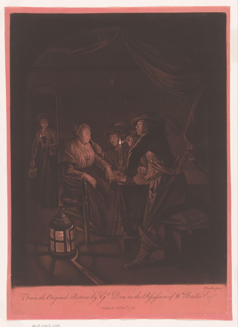 Companhia em uma taverna à luz de velas de William Baillie