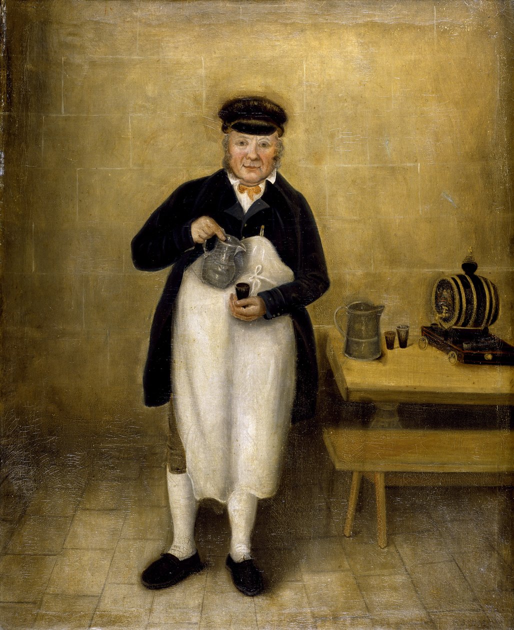 Retrato do adega de Chatsworth, c.1835 (óleo a bordo) de William Baker