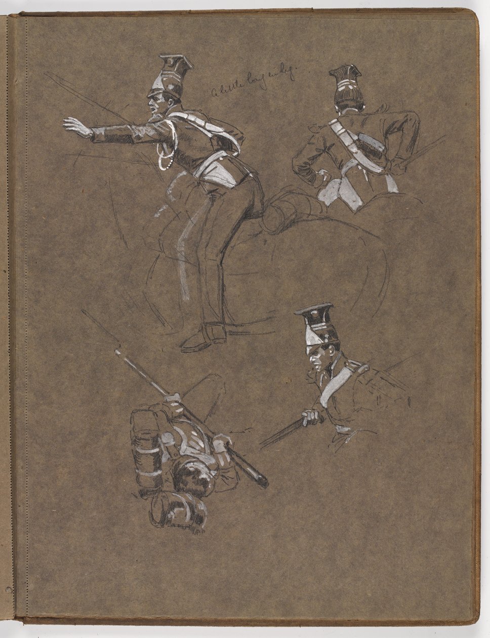 Estudos para a pintura a óleo A bandeira: Albuhera, 16 de maio de 1811 de William Barnes Wollen