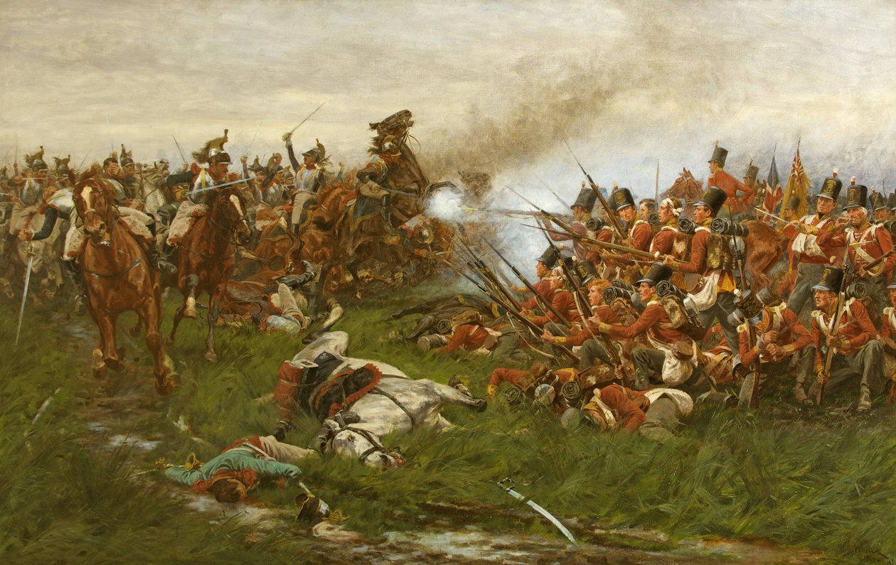 O 28º (1º Regimento de Gloucestershire) em Waterloo de William Barnes Wollen
