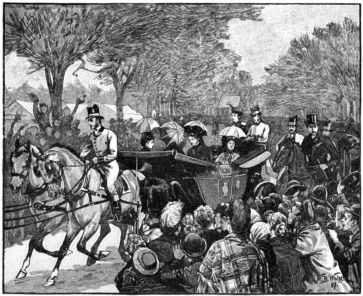 Visita do Queens ao Victoria Park, Londres, 1887, 1900. de William Barnes Wollen