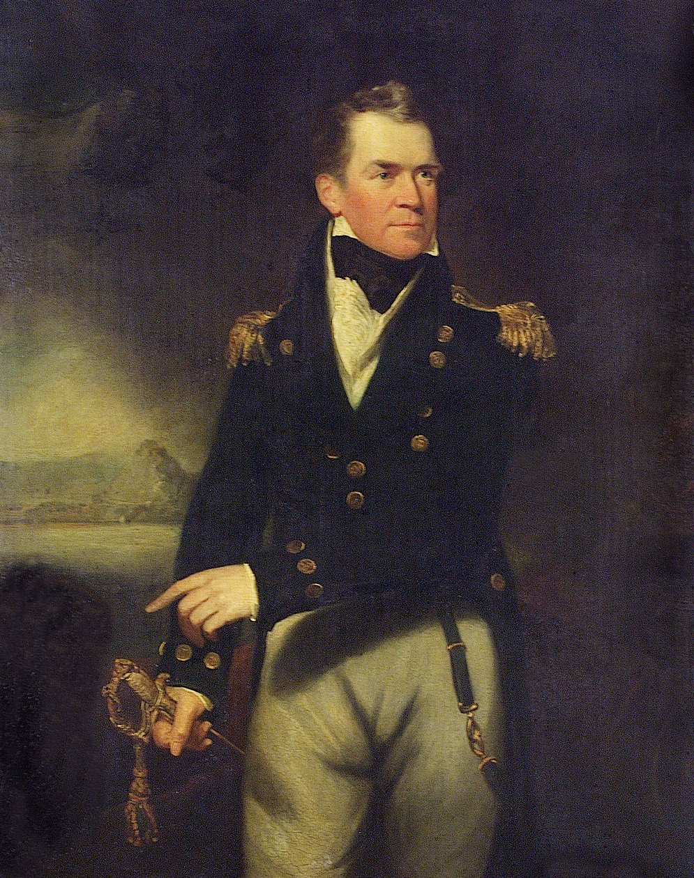 Capitão Sir George Ralph Collier (1774-1824), c.1814 (óleo sobre tela) de William Beechey