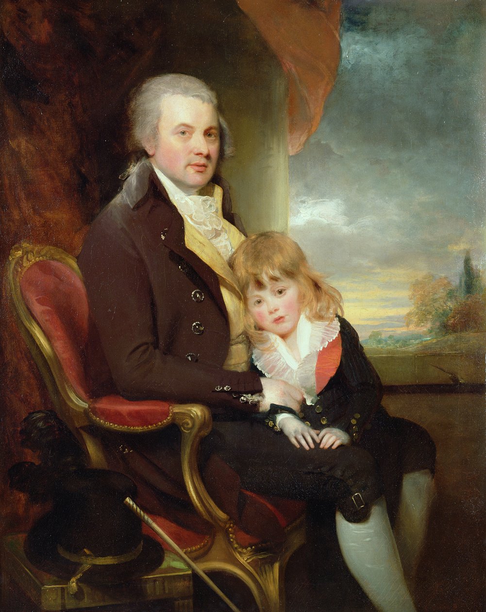 Edward George Lind e seu filho, Montague de William Beechey