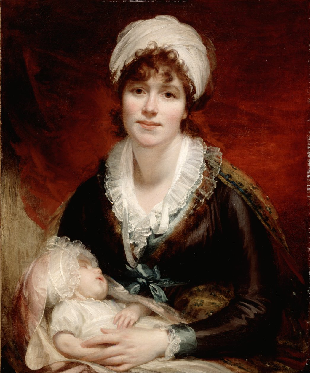 Lady Beechey e seu bebê, c.1800 de William Beechey
