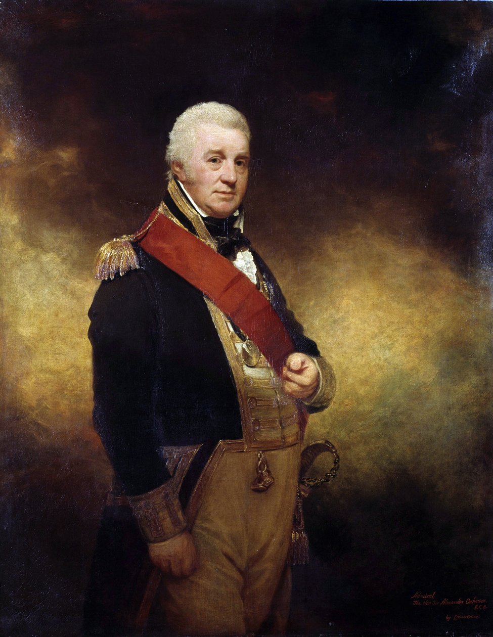 Retrato do Almirante Sir Alexander Cochrane (1758-1832). Óleo sobre tela de William Beechey