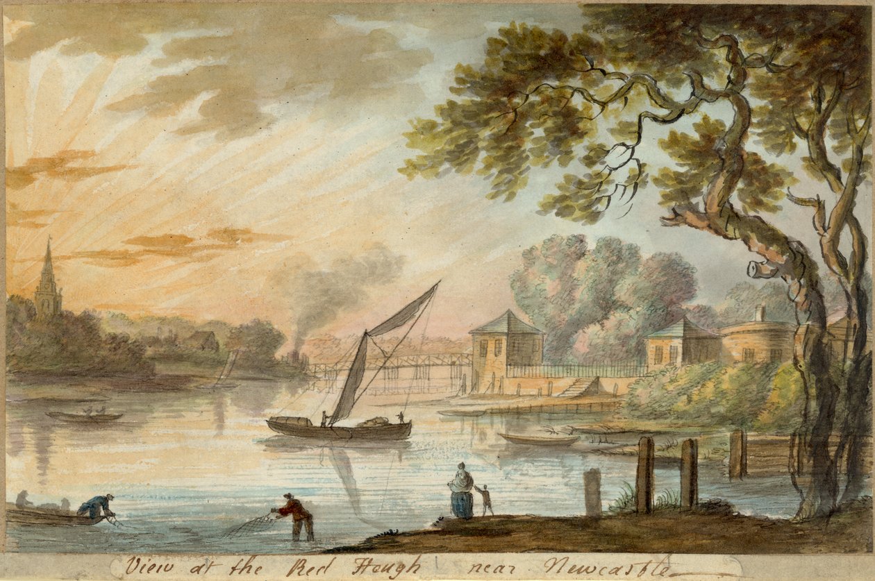 Vista do Red Heugh perto de Newcastle de William Beilby