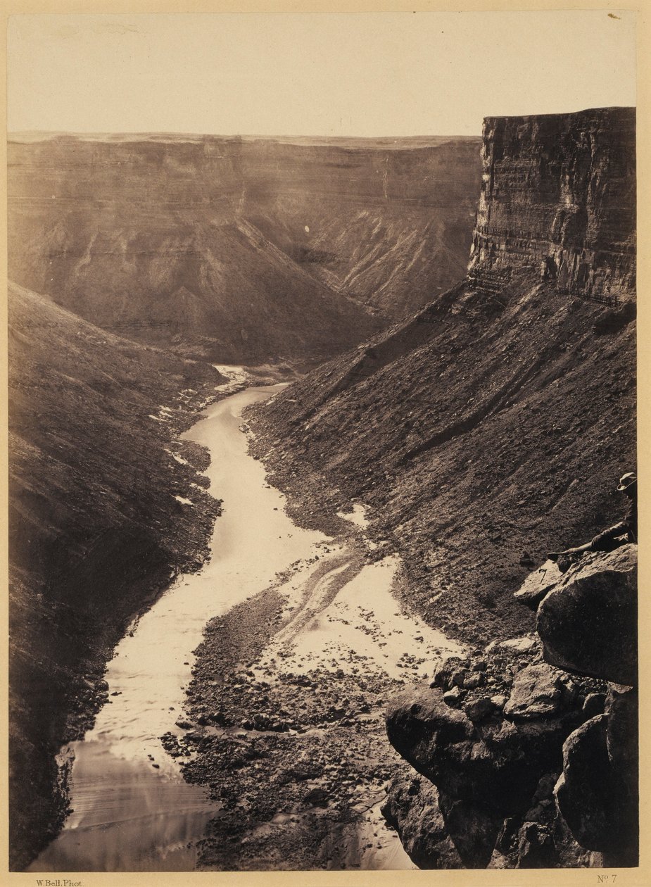 Grand Cañon, rio Colorado, perto de Paria Creek, olhando para oeste de William Bell