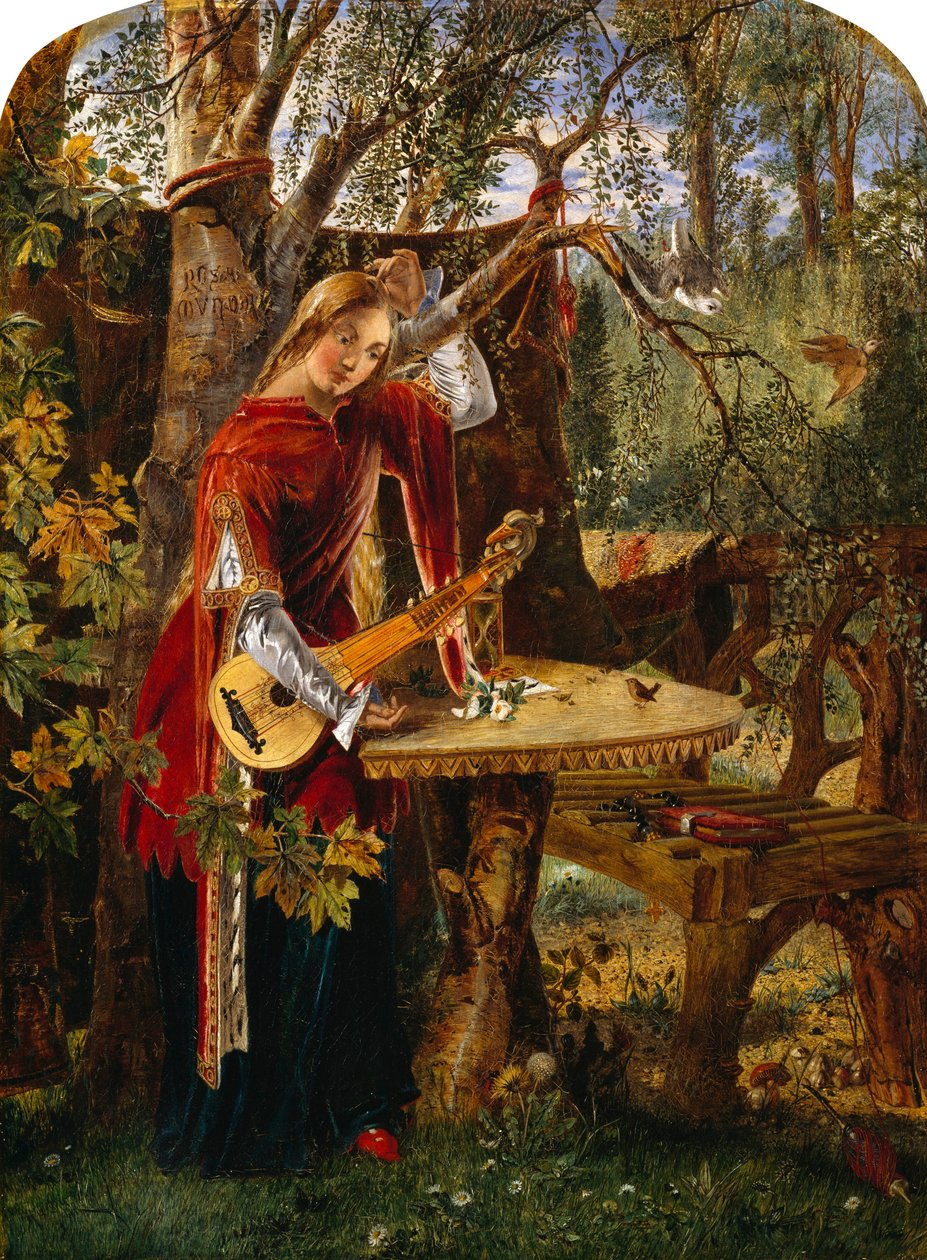 Fair Rosamond Alone in her Bower (óleo sobre tela) de William Bell Scott