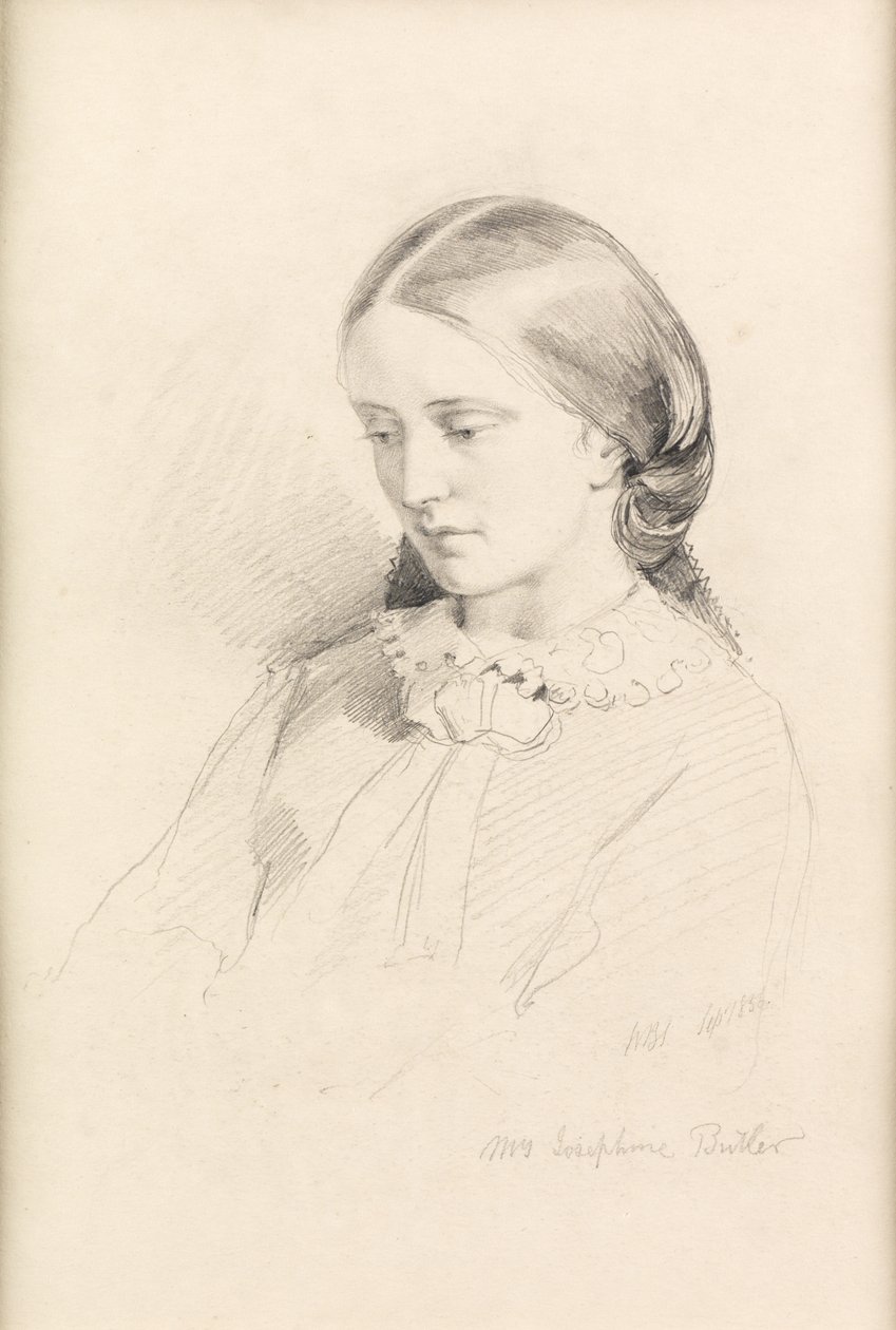 Josephine Butler, início da campanha feminista, 1856 de William Bell Scott