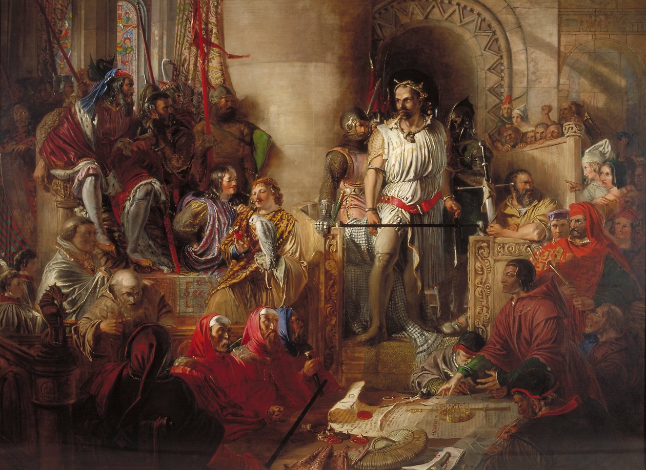 "O julgamento de Sir William Wallace em Westminster", c1831-1890.                                        de William Bell Scott