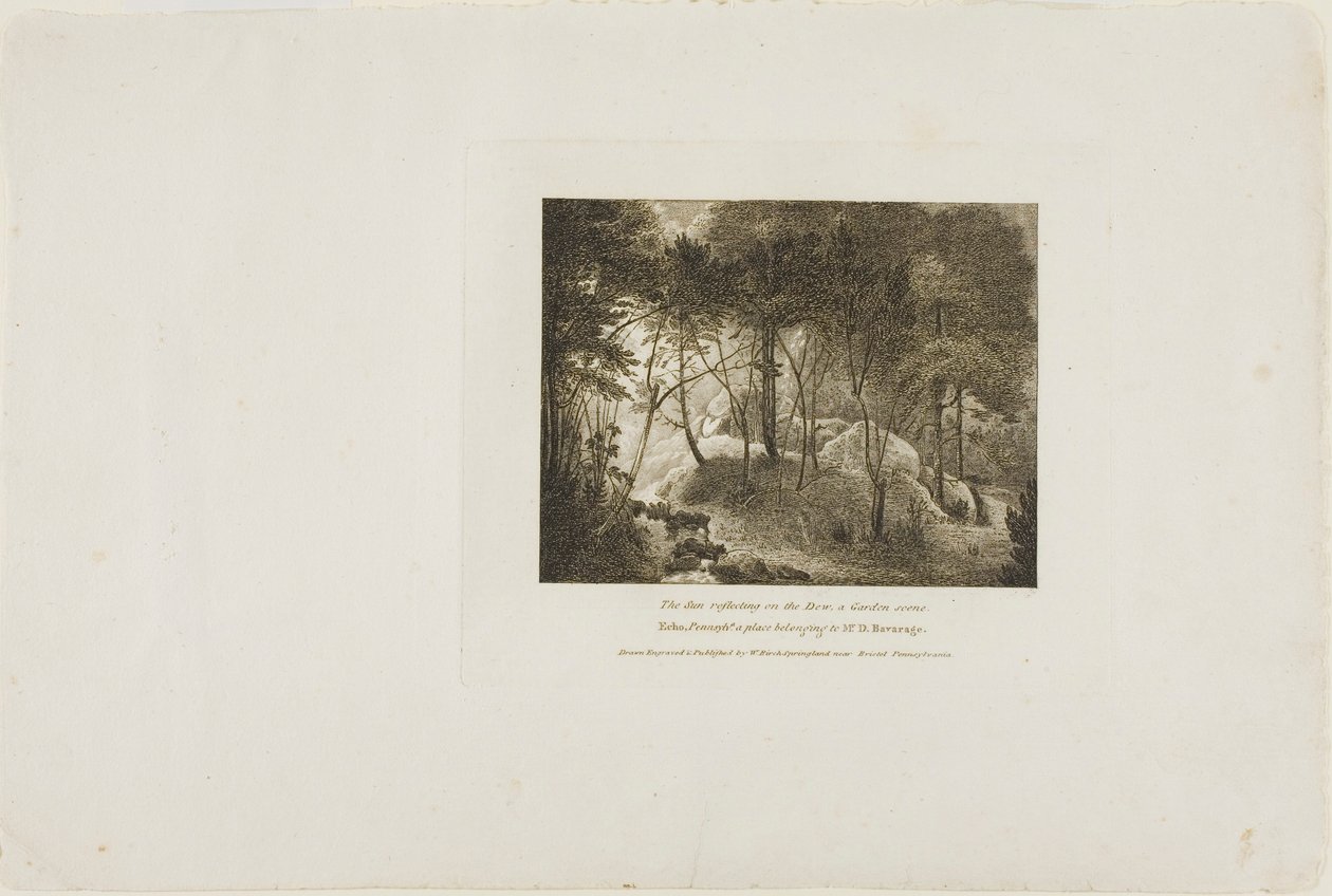 Sol refletindo sobre o orvalho, uma cena de jardim de William Birch