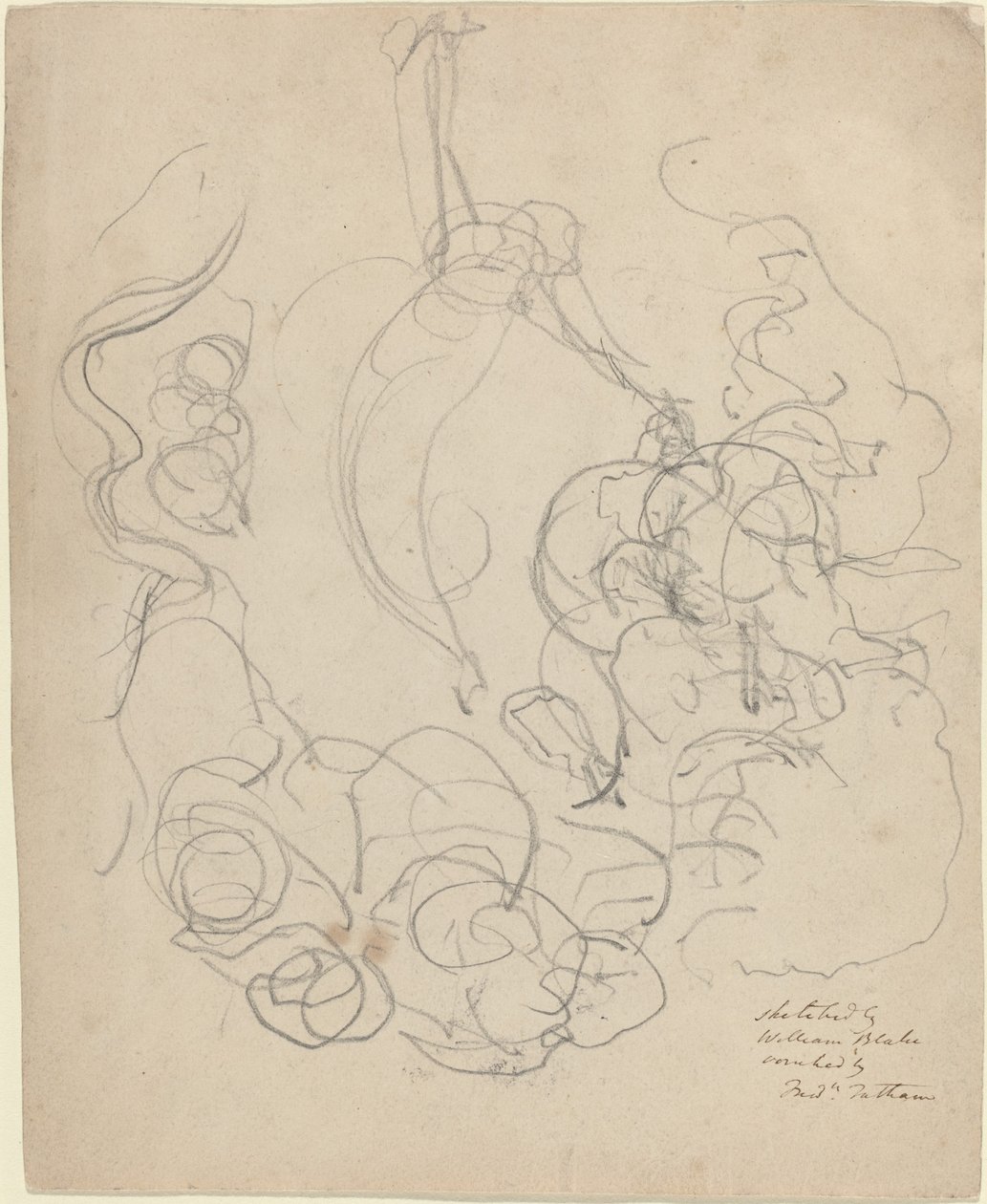 Uma Figura Ascendendo em uma Glória de Nuvens (?) de William Blake