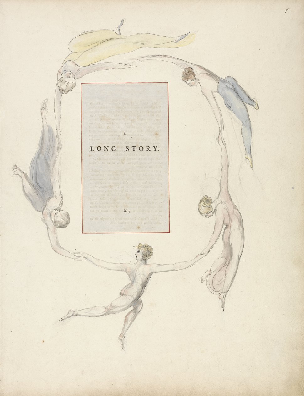 &39;A Long Story&39;, design 23r de &39;The Poems of Thomas Gray&39; de William Blake