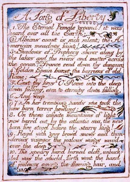 A Song of Liberty, texto de 