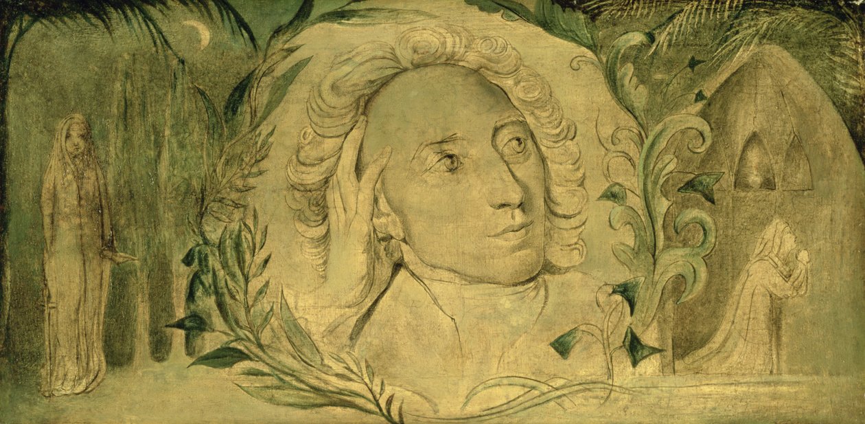 Alexander Pope, c.1800-03 (têmpera sobre tela) de William Blake