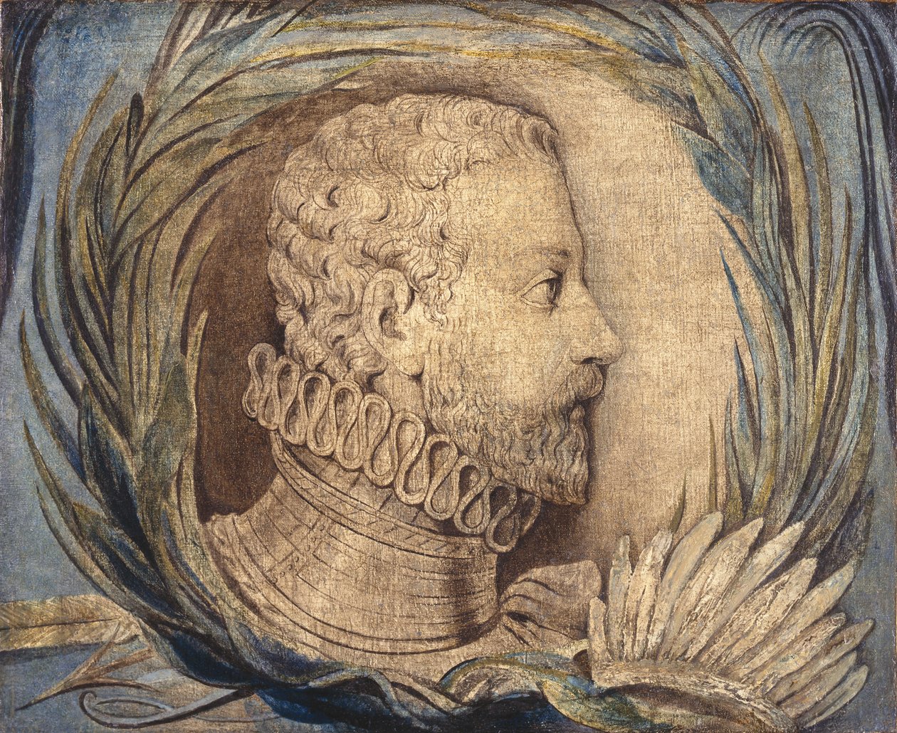 Alonso de Ercilla y Zúñiga, c.1800 (têmpera sobre tela) de William Blake