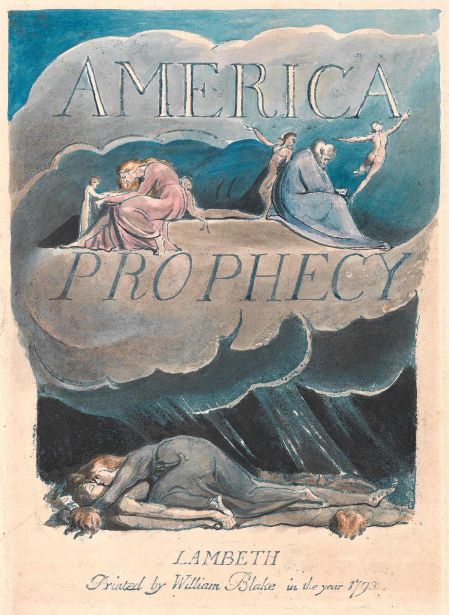 América. A Prophecy, Plate 2, Title Page de William Blake