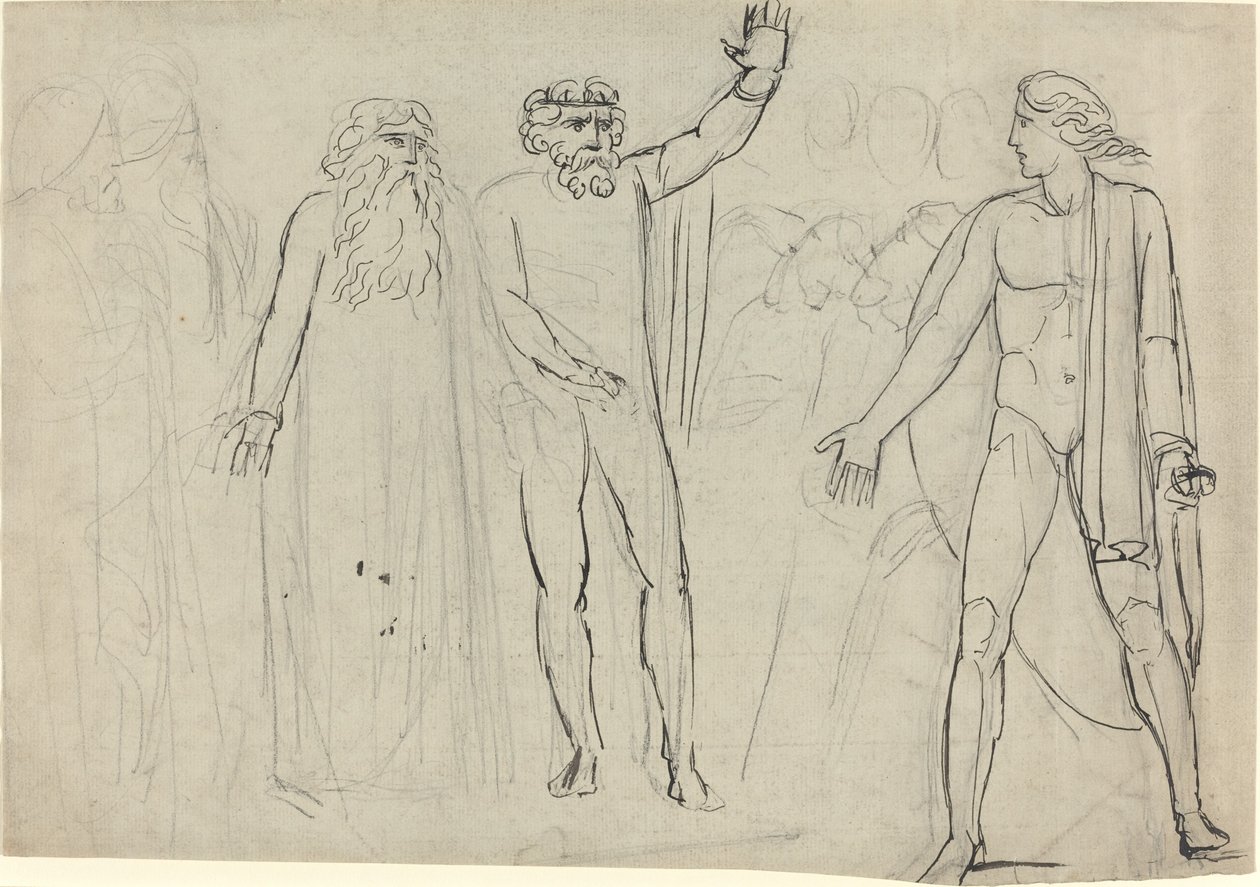 "E disse Saul a Davi: Vai, e o Senhor seja contigo" [reto] de William Blake