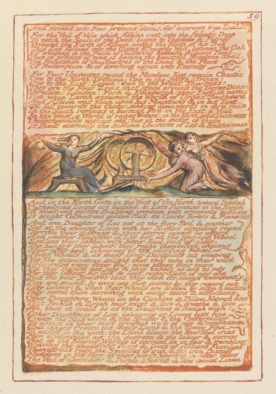 "Und geformt zu vier kostbaren Steinen..." (Platte 59) de William Blake