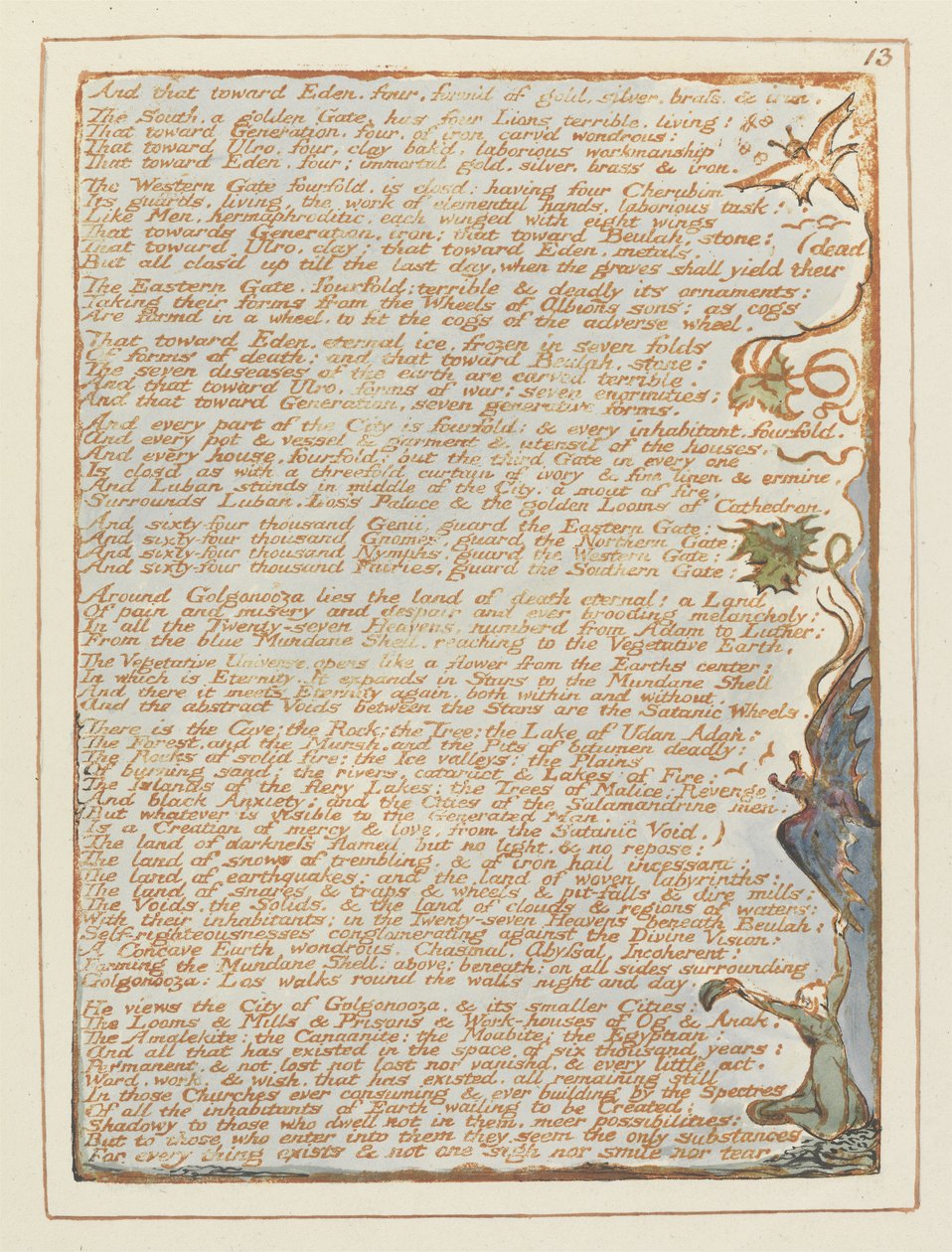 &39;E isso em direção ao Éden ...&39;, placa 13 de &39;Jerusalém&39; de William Blake