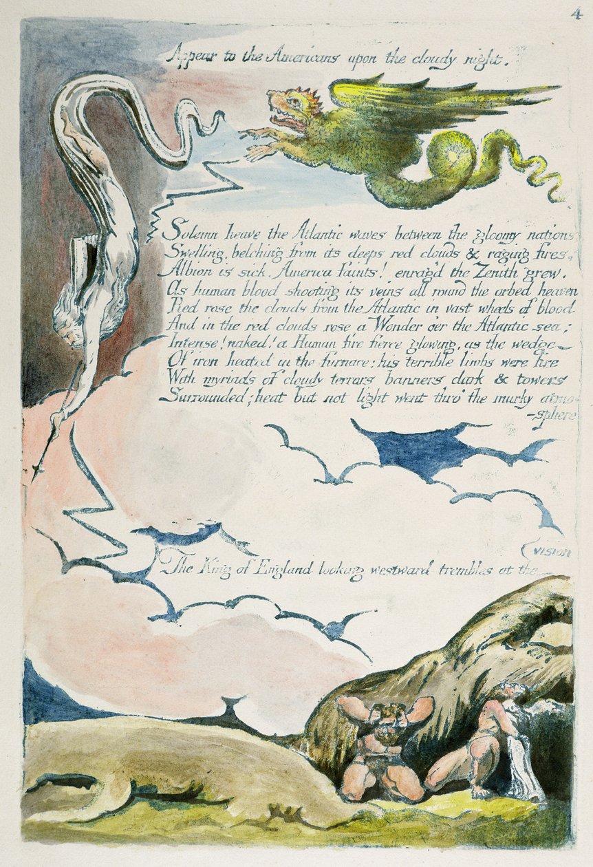 &39;Appear to the Americans ...&39;, placa 6 de &39;America: A Prophecy&39; de William Blake