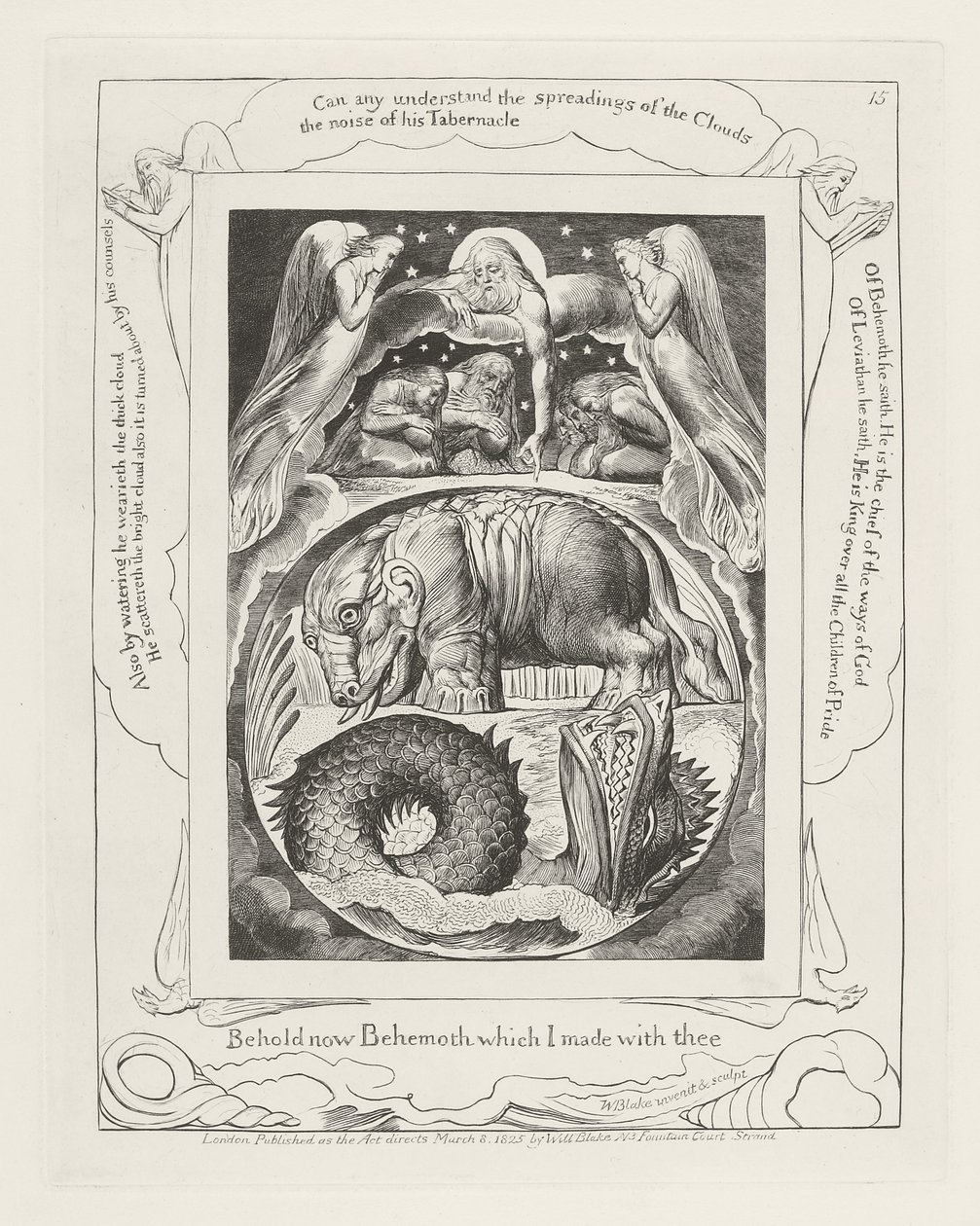 Eis agora o Beemote que eu fiz contigo. de William Blake