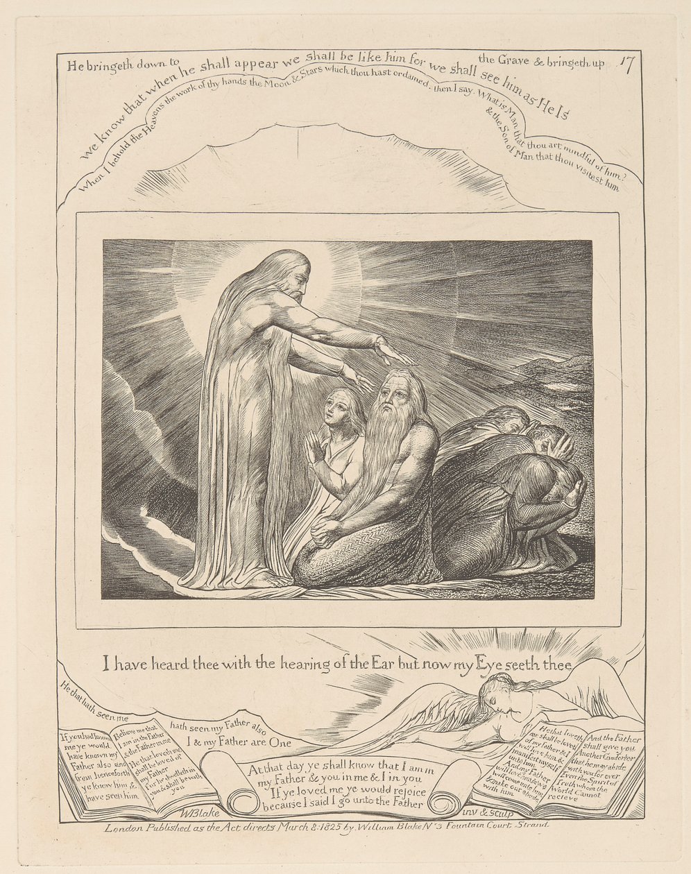 Livro de Jó, Placa 17, A Visão de Cristo de William Blake