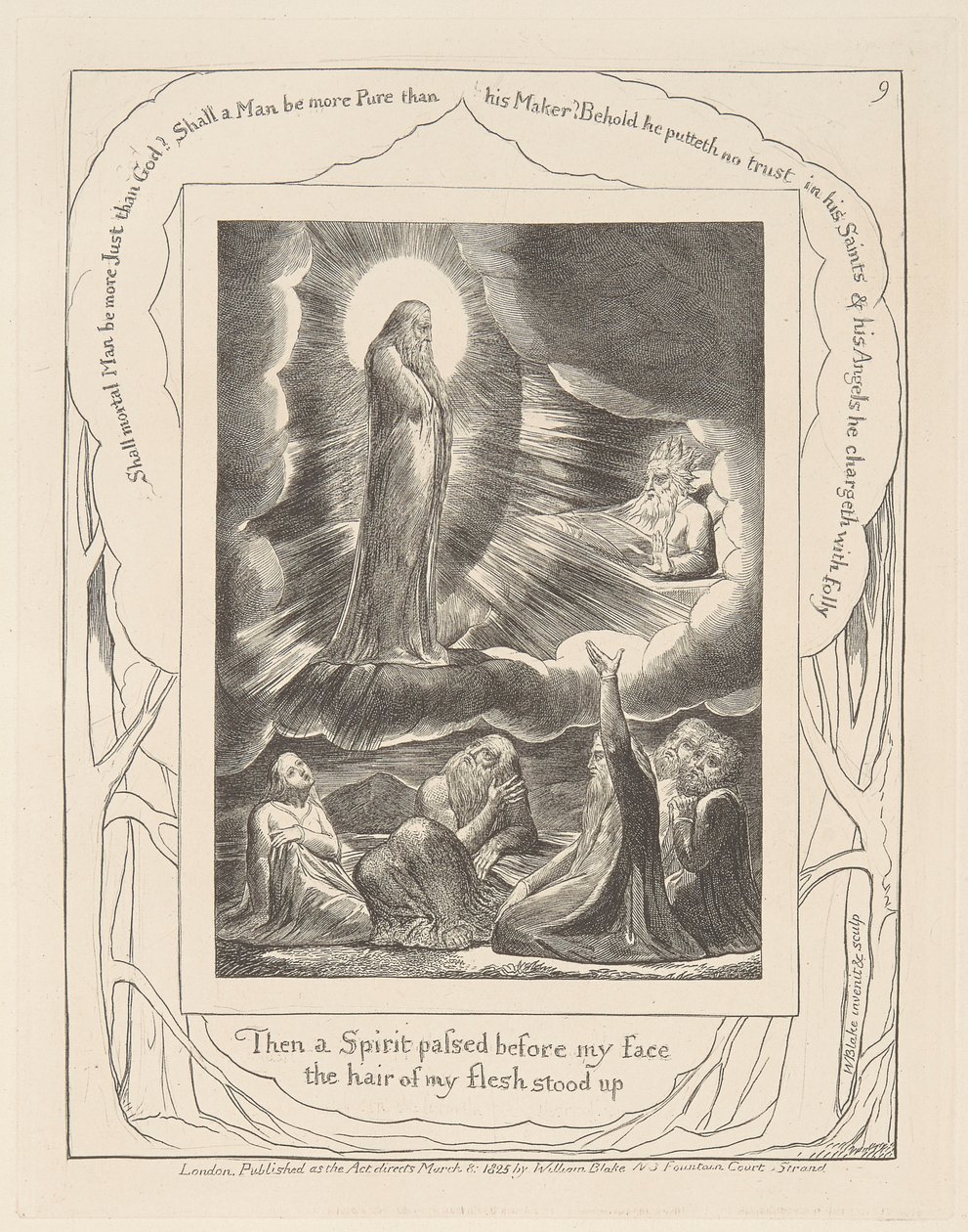 Livro de Job, Placa 9, A Visão de Elifaz de William Blake