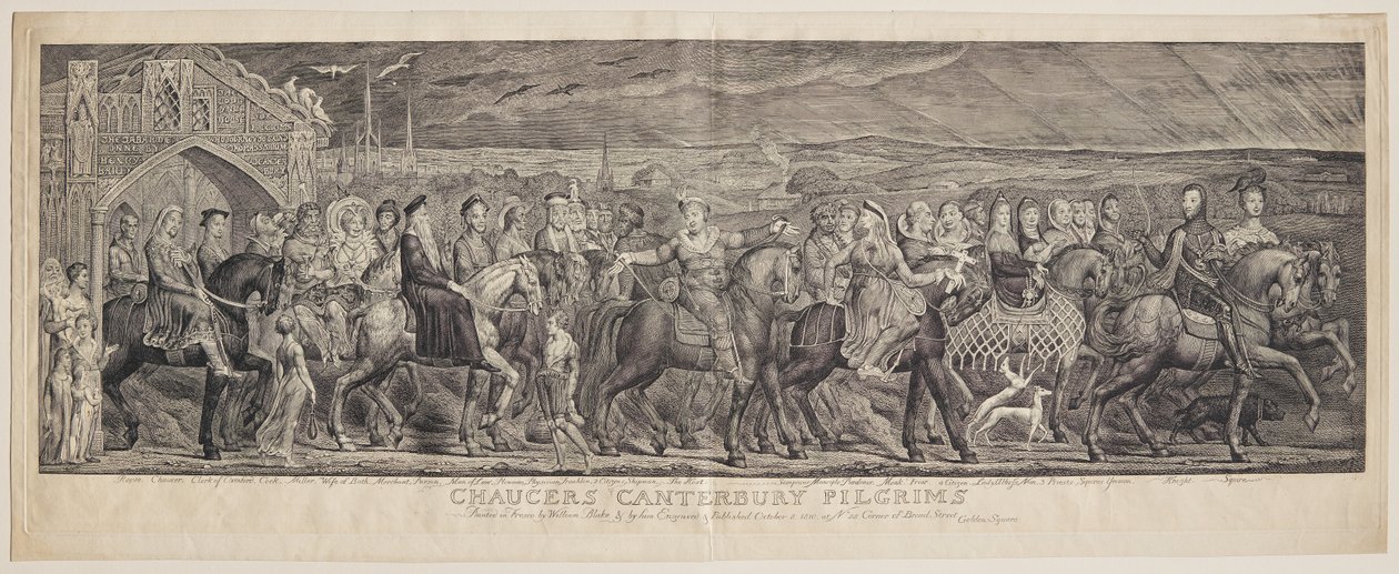 Peregrinos da Cantuária de Chaucer de William Blake