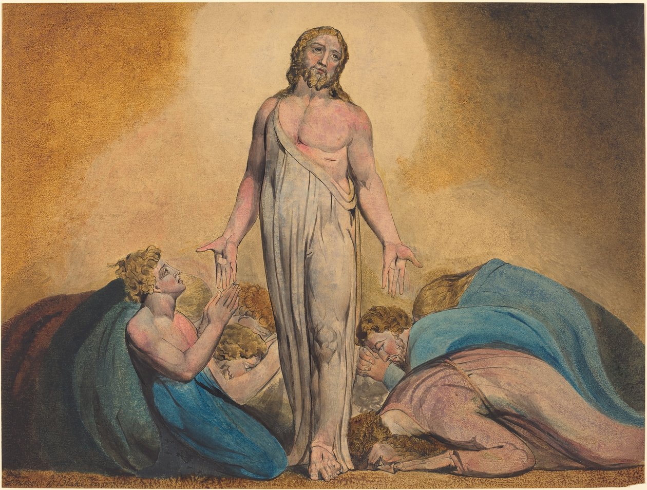 Cristo aparecendo a seus discípulos após a ressurreição de William Blake