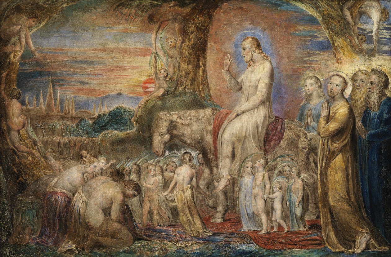 A entrada de Cristo em Jerusalém (óleo sobre cobre) de William Blake