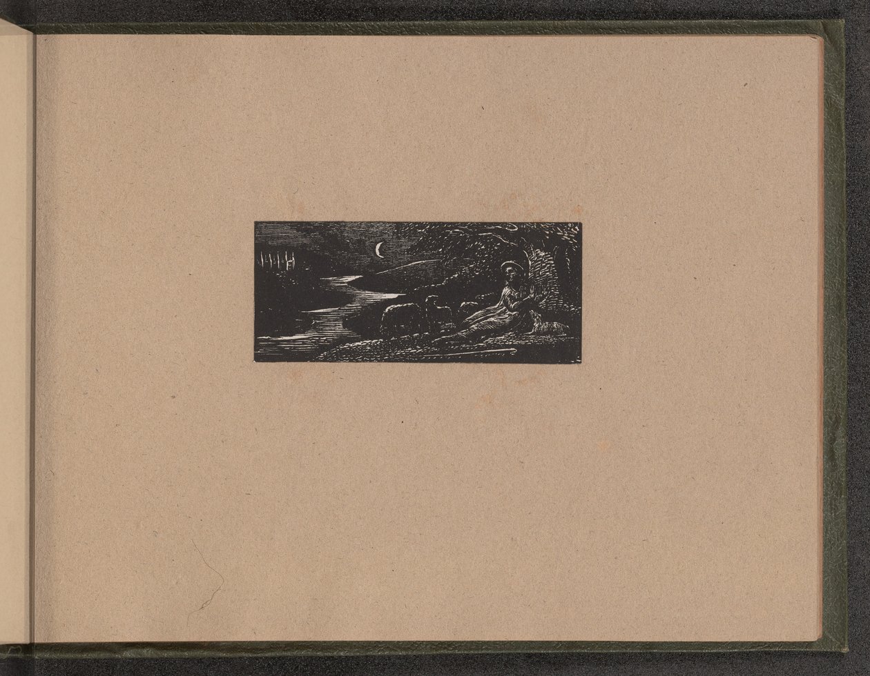 Colinet Descansando à Noite, 1821. de William Blake