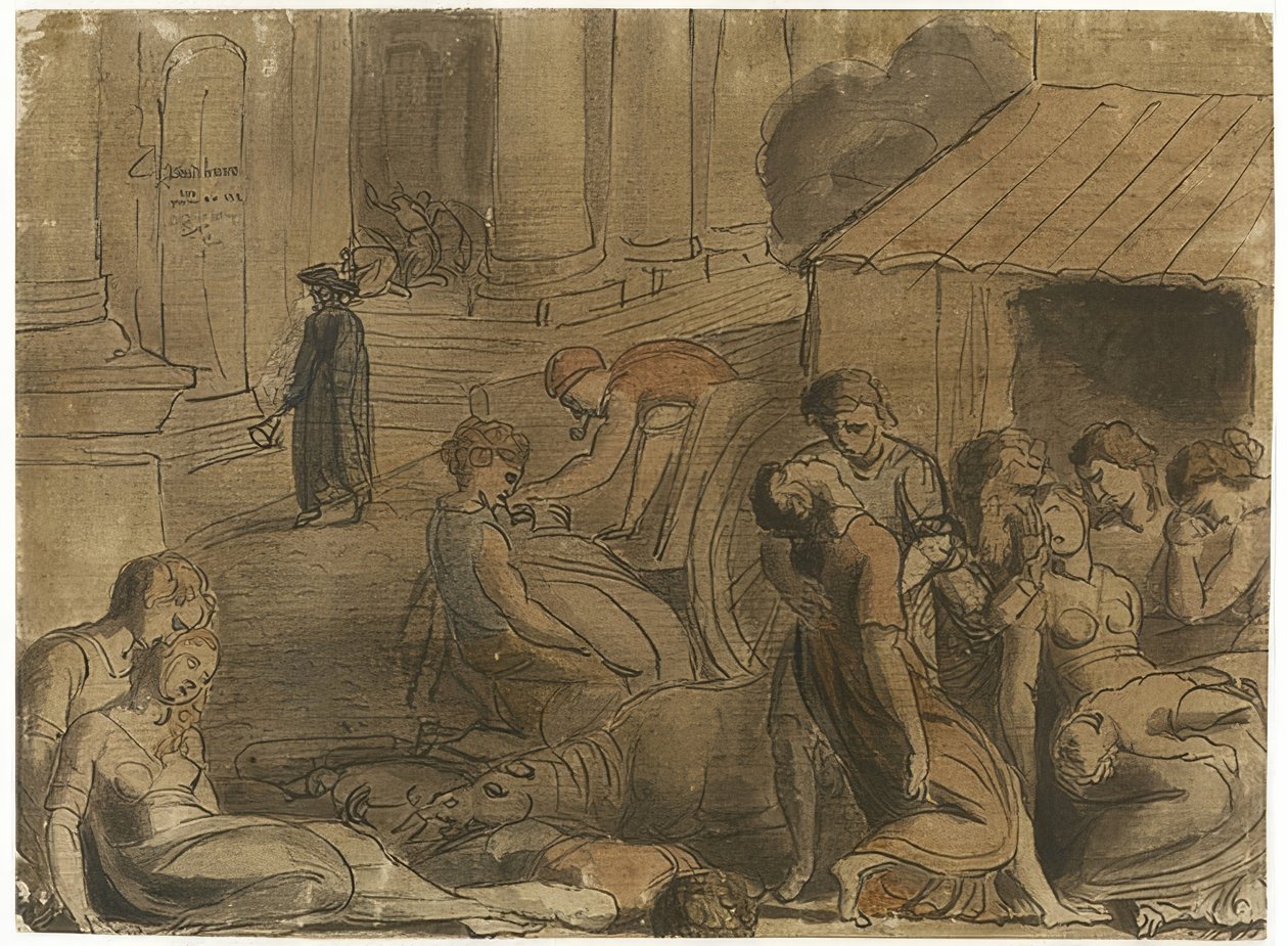 A grande praga em Londres. Por volta de 1779 de William Blake
