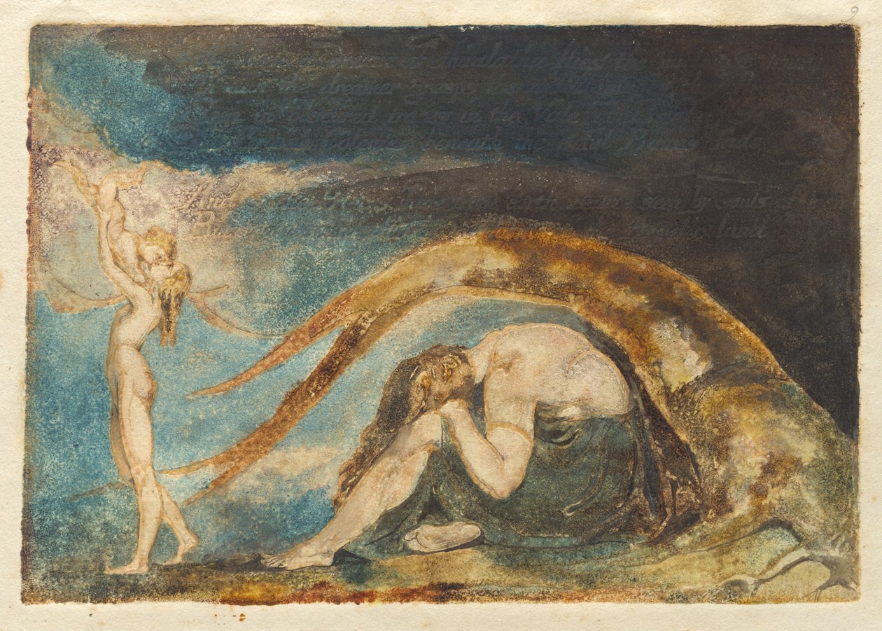 Sonho de Thiralatha [da América, placa cancelada d], c. 17941796. de William Blake