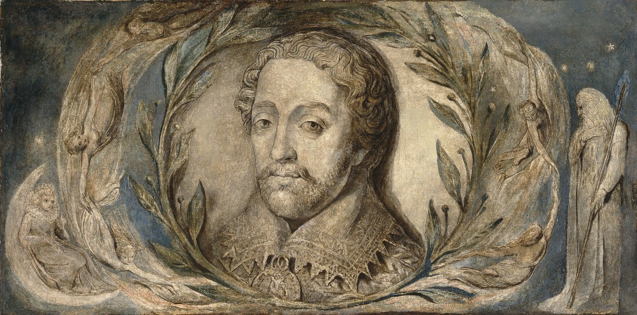 Edmund Spenser, c.1800-03 (têmpera sobre tela) de William Blake