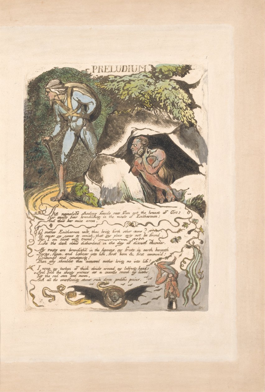 Europa. Uma Profecia, Placa 3, Prelúdio de William Blake