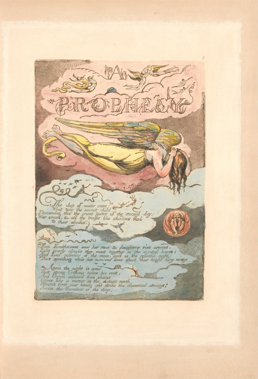 Europa. Uma Profecia, Placa 5, A - Profecia - Chegou o inverno. . . . (Bentley 6) de William Blake