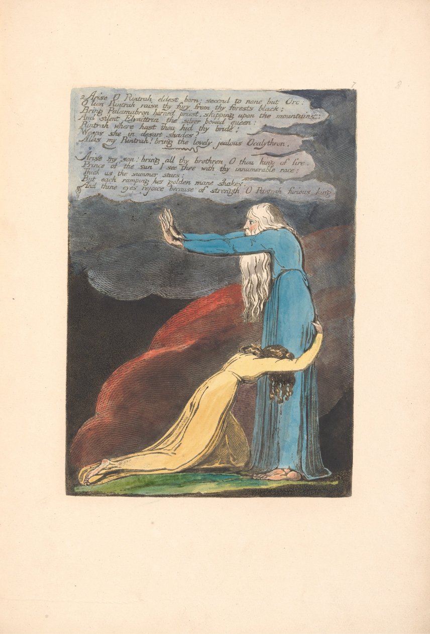 Europa. Uma Profecia, Placa 9, Arise O Rintrah. . . . (Bentley 11) de William Blake