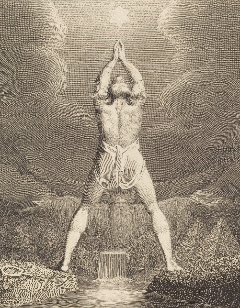 Fertilização do Egipto, 1791. de William Blake