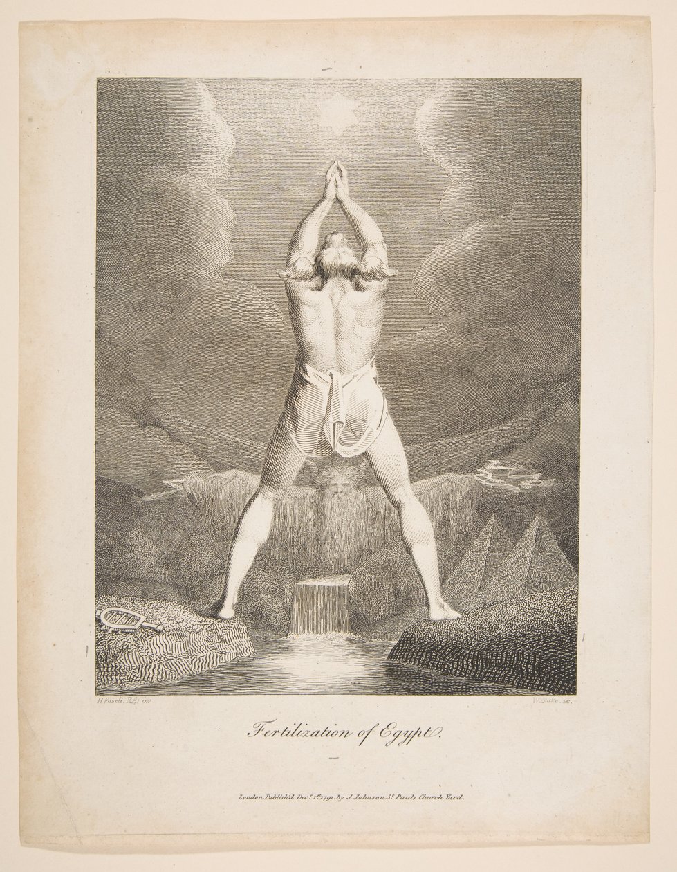 Fertilização do Egipto Erasmus Darwin, O Jardim Botânico, 1791. de William Blake