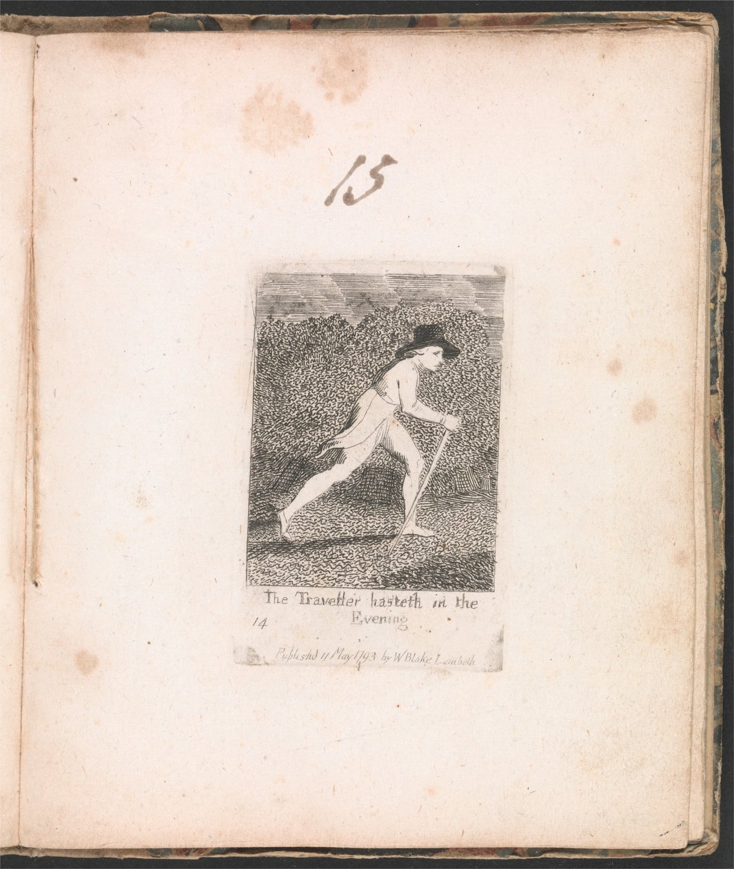 Para crianças. Os portões do paraíso, ilustração 16, O viajante se apressa à noite de William Blake