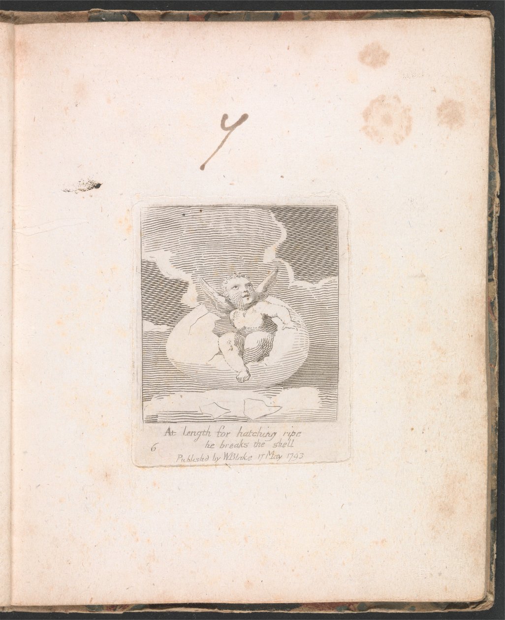Para crianças. The Gates of Paradise, Prancha 8, Finalmente, para incubação madura, ele quebra a casca de William Blake