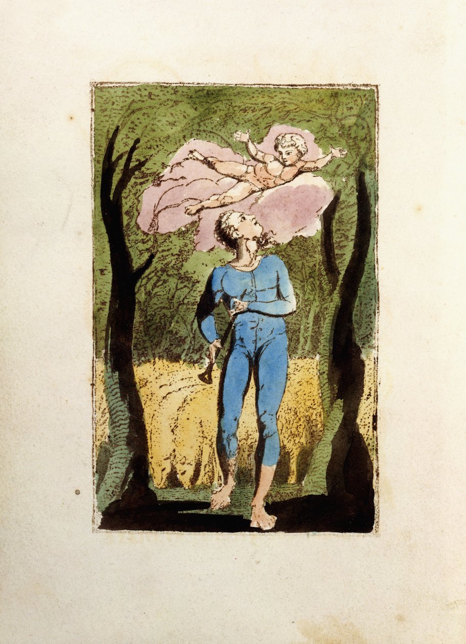 Frontispício, de "Songs of Innocence", 1789 de William Blake