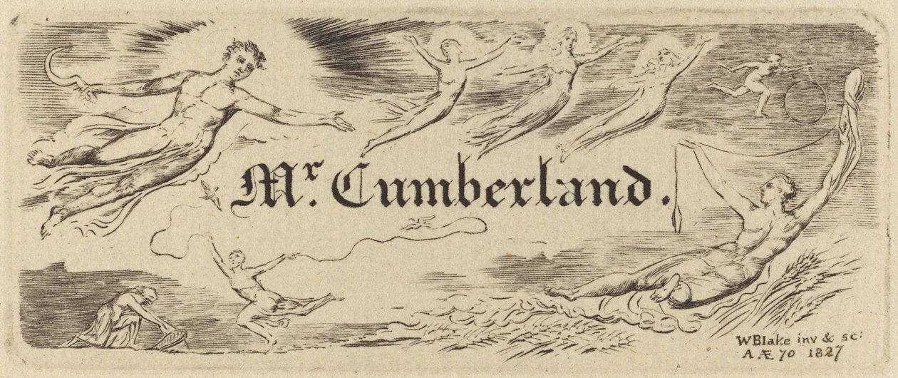 Cartão de George Cumberland de William Blake