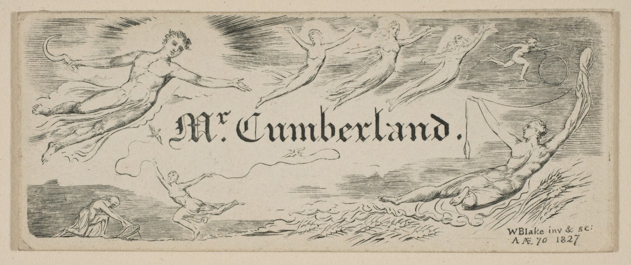 Cartão de George Cumberlands, 1827. de William Blake