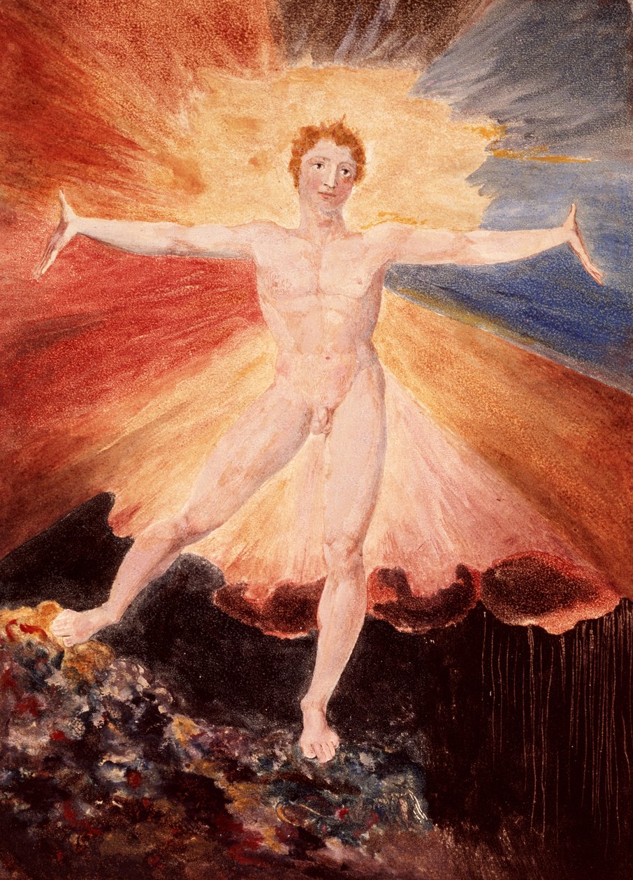Feliz dia ou a dança de Albion, c.1794 (gravura com wc) de William Blake