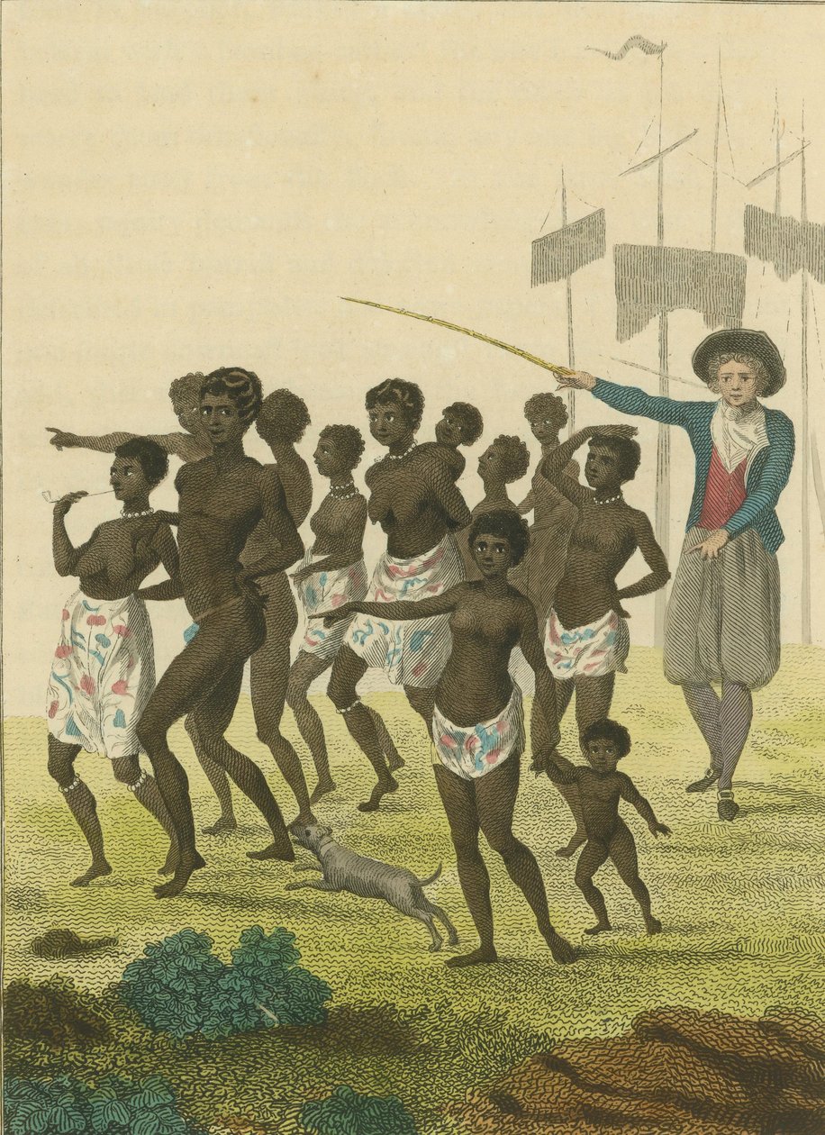 Grupo de negros, como importados para serem vendidos para escravos, 1793. de William Blake