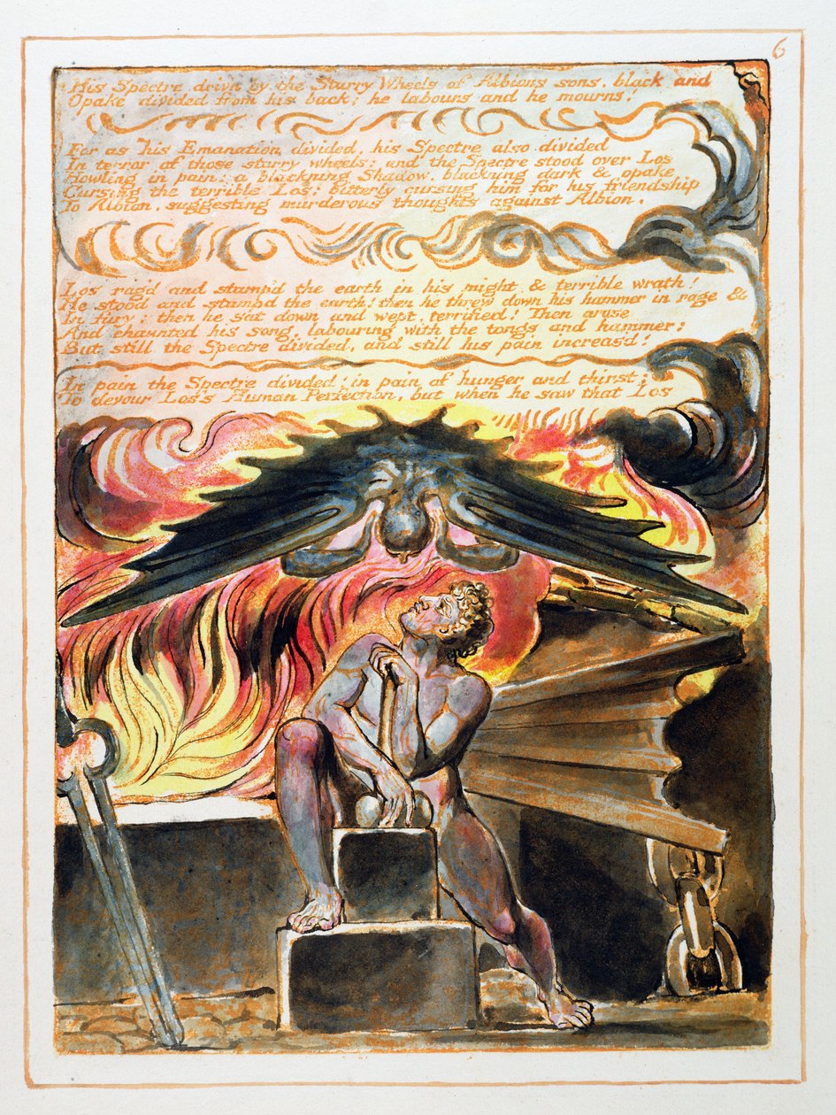 &39;His Specter Driv&39;n ...&39;, placa 6 de &39;Jerusalém&39; de William Blake